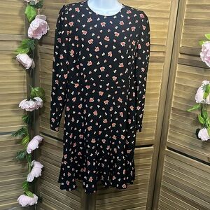 Boden Womens Long Sleeve Flippy Mini Dress